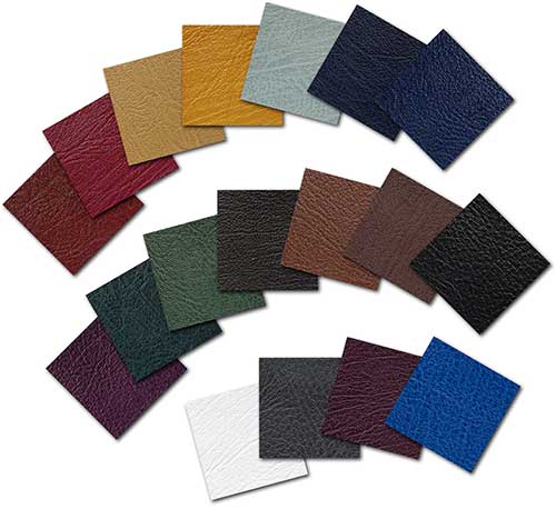 Gambetta printed-grain leather swatches
